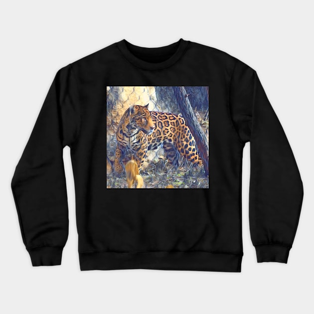 Jaguar Crewneck Sweatshirt by Sharonzoolady